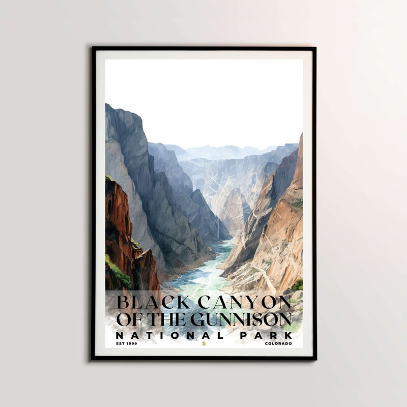 Black Canyon of the Gunnison National Park Poster, Travel Art, Office Poster, Home Decor | S4